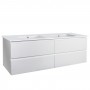 Qubist Matte White Wall Hung 1500 Vanity Cabinet Only
